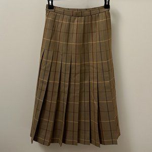 Burberry Vintage Wool Pleated Lined Skirt